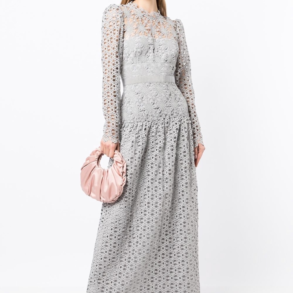 Self portrait guipure maxi dress